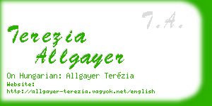 terezia allgayer business card